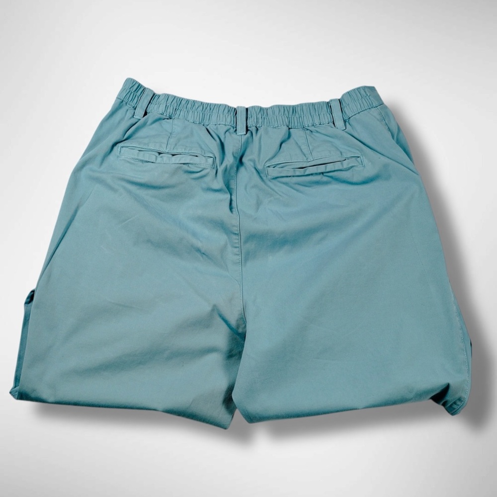 GAP High Rise Pleated Tapered Pants Mineral Blue Cotton Blend – Women’s Size 14 - Picture 9 of 16